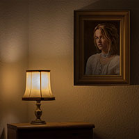 Photo effect - Classic photo frame in the dark room