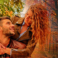 Photo effect - Dissolved in autumn forest