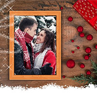 Photo effect - Merry Christmas. Gift boxes