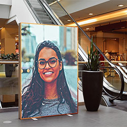 Photo effect - Advertisement in shopping center