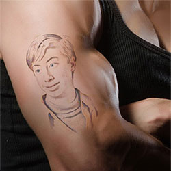Photo effect - Tattoo on his arm