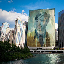 Photo effect - Along Chicago River line