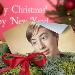 Photo effect - Christmas card to wish a happy holiday