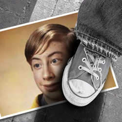 Photo effect - Stepped on a photo
