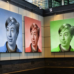 Photo effect - Exhibition in the art gallery