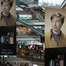 Photo effect - Model of Giorgio Armani ads