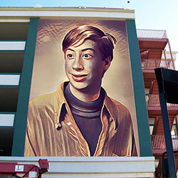 Photo effect - Huge billboard on the wall