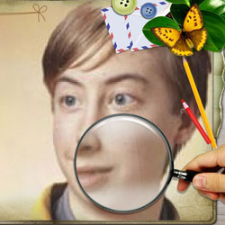 Photo effect - Enlarged with a magnifying glass