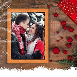 Photo effect - Merry Christmas. Gift boxes