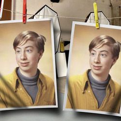 Photo effect - Two nice photos in photo studio