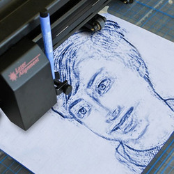 Photo effect - Printing a blue image