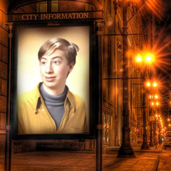 Photo effect - Red street lights