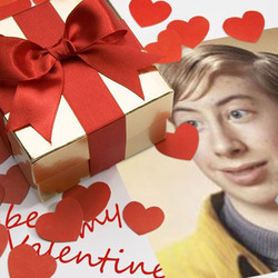 Photo effect - The holiday of Valentines hearts