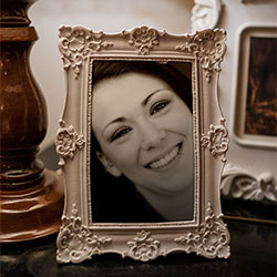 Photo effect - Vintage photo frame in warm light