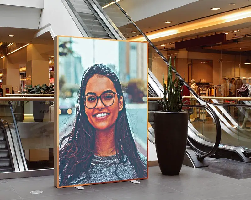 Photo effect - Advertisement in shopping center