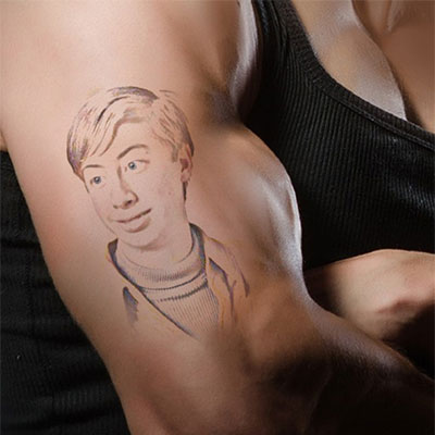 Photo effect - Tattoo on his arm