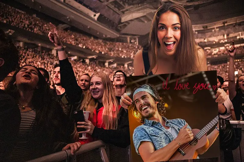 Photo effect - Concert of the rock star