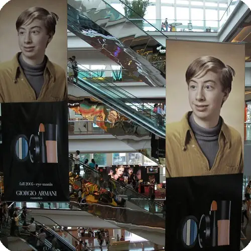 Photo effect - Model of Giorgio Armani ads
