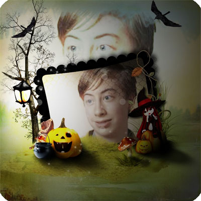 Photo effect - Halloween frame full of anticipation