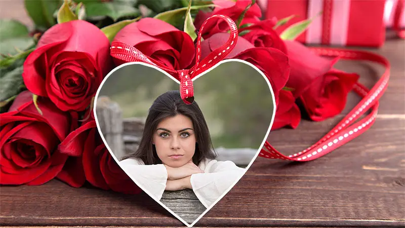 Photo effect - Heart and roses