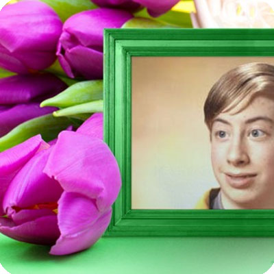 Photo effect - Bouquet of March tulips