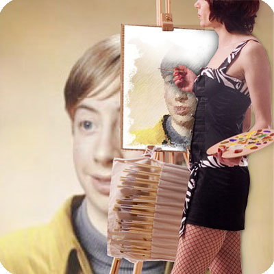 Photo effect - Painter at work