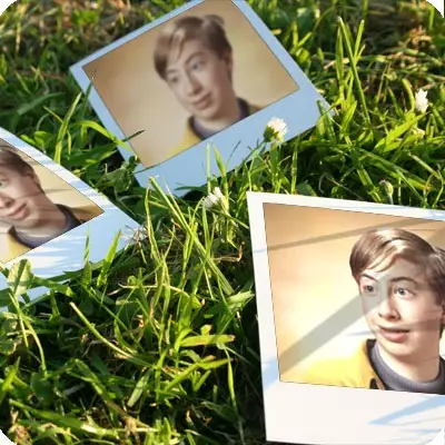 Photo effect - Photos on the grass
