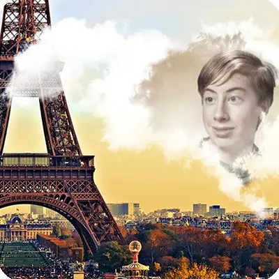 Photo effect - Postcard. Greetings from Paris