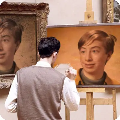 Photo effect - Restoration of the old painting