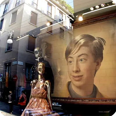 Photo effect - Originally decorated shopwindow