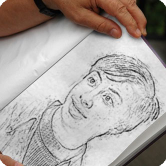 Photo effect - Sketch made by pencil