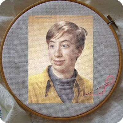 Photo effect - Stitched by hands with love