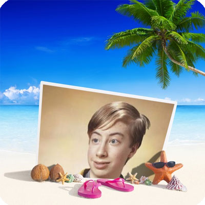 Photo effect - Vacation under the palm tree